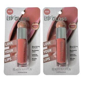 Beauty Intuition Nude Hydrating Lip Gloss 2 Pack New